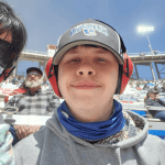 Teen boy with schizencephaly watches Bristol Motor Speedway